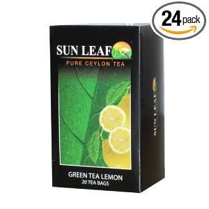 Sun Leaf Lemon Tea, 20 Count Sachet Tea Bags (Pack of 24):  