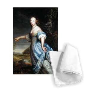 Portrait of Madame de la Sabliere (oil on   Tea Towel 100% Cotton 