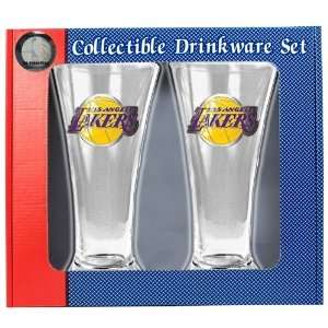 Los Angeles Lakers   NBA 2 Piece Pilsner Glass Set Giftbox 