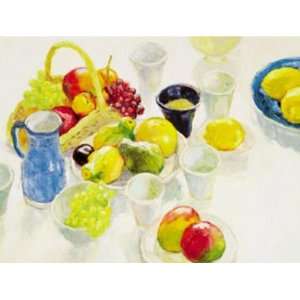  Dale Payson 45W by 35H  Basket of Fruit CANVAS Edge #3 