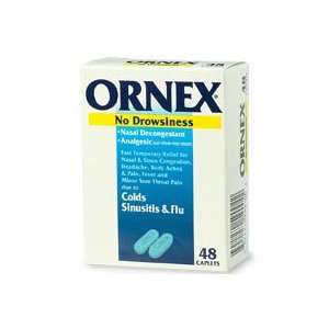  Ornex Nasal Decongestant and Analgesic, Caplets, 48 ea 