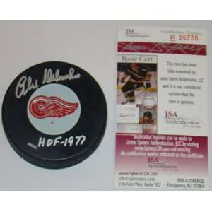  NEW Alex Delvecchio SIGNED Red Wings Hockey Puck JSA 