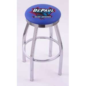 DePaul University 25 Single ring swivel bar stool with Chrome, solid 