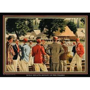  1936 Print Rowing Gentlemen Royal Regatta Henley Thames 