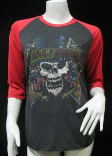 Guns n Roses Skull Pistols Rock Vintage Women T Shirt  
