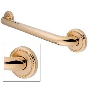  ROPED DECOR GRAB BAR, PVD 24 Polished Brass Finish: Home 