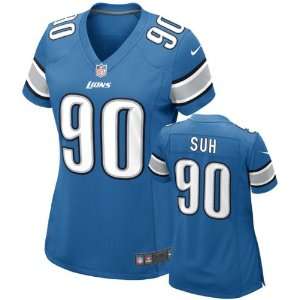 Suh Womens Jersey: Home Blue Game Replica #55 Nike Detroit Lions 