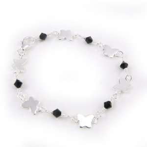  Silver bracelet Ronde De Papillons black. Jewelry