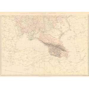  Blackie 1882 Antique Map of the Southern Part of Russia in 