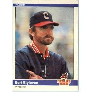  1984 Fleer # 536 Bert Blyleven Cleveland Indians Baseball 