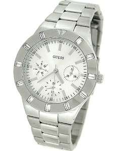 Guess U10075L1 Silver Round Dial Silver Stainless steel Womens Watch 