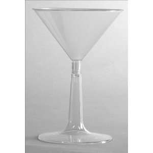 Comet MT696 6 oz Clear Base Polystyrene Martini Glass (8 Packs of 12 