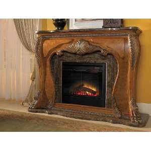  AICO Eden Marble Fireplace with Electric Insert