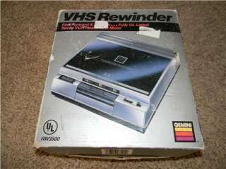 GEMINI VHS REWINDER RW3500 VINTAGE SAVES VCR HEADS AND MOTOR  
