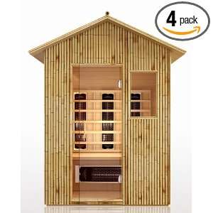  3 Person Sauna Outdoor Weather Resistant Bamboo Spa   FAR 