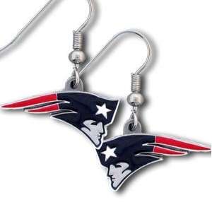 NFL Dangling Earrings   New England Patriots Logo:  Sports 