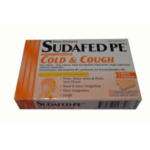  Sudafed Pe Cold & Cough Cap   1 Pack Health & Personal 