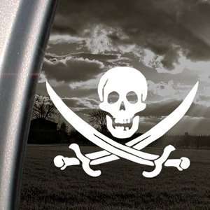    PIRATE Decal JOLLY ROGER FLAG BUCCANEER Car Sticker: Automotive