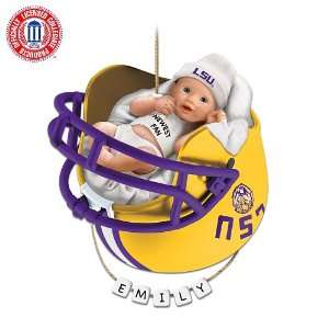  LSU Tigers Personalized Babys First Ornament