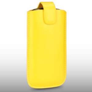  SAMSUNG B3310 YELLOW LEATHER POCKET POUCH COVER CASE BY 