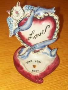 Blue Sky Clayworks 3 Love Valentine Candle Holders  
