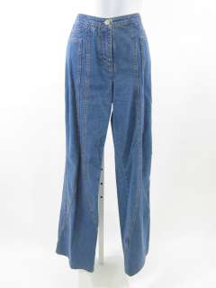 ESCADA Blue Denim Line Detailed Jeans Pants Sz 38  