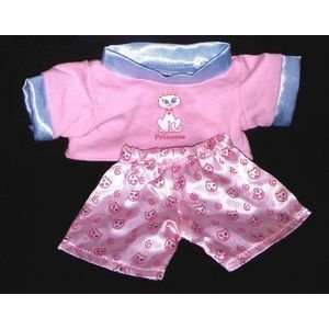  Pink & Blue Kitty Princess PJs Outfit Clothes #1857 fits 
