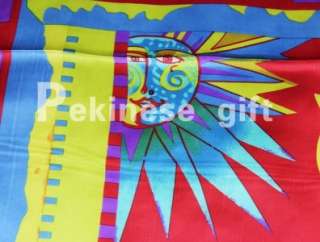 Red Yellow Horse Square 35 Silk Green Scarf Kerchief  