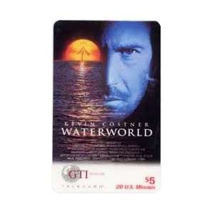 Collectible Phone Card $5. Waterworld Movie Series Blue Kevin Kosner 