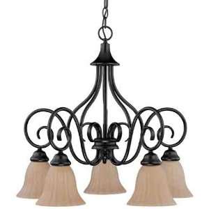  Nuvo 60/2891 Moulan 5 Light Copper Bronze Chandelier: Home 