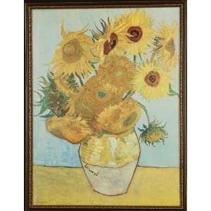   Twelve Sunflowers   Print   Vincent Van Gogh   25x20: Home & Kitchen