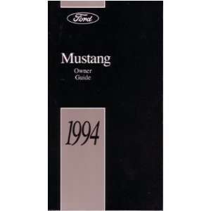  1994 FORD MUSTANG Owners Manual User Guide: Automotive