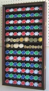 Casino Chip / Challenge Coin Display Case Cabinet  