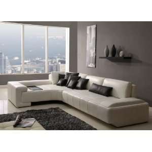 Contemporary Modern White Sectional Sofa