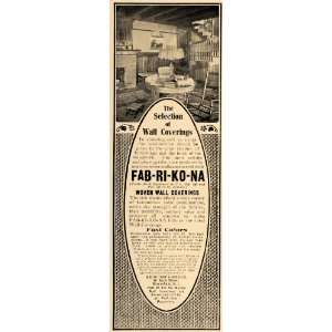  1907 Ad H. B. Wiggins Sons Co. FAB RI KO NA Wall Cover 