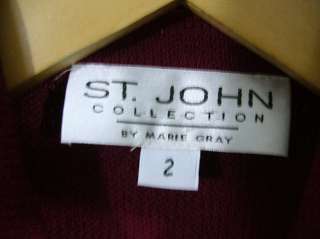 ST JOHN COLLECTION Womens SANTANA KNIT Sweater Jacket Sz 2  