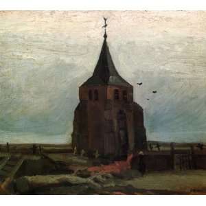  Oil Painting: The Old Tower: Vincent van Gogh Hand Painted 