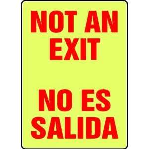 ACCUFORM MLAD215GP Safety Sign,Not an Exit Bilingual,14x10  