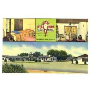   Motel Stevens Linen Postcard Carlsbad New Mexico 1951: Everything Else