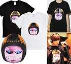 New Grumpy Girl Face Print Graphic Tee Funny T Shirt White Black S M L 