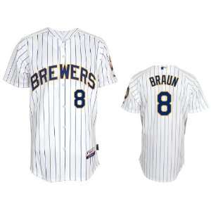  Milwaukee Brewers Baseball Jersey #8 Braun White and Blue 