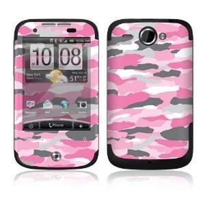HTC WildFire Skin Decal Sticker   Pink Camo