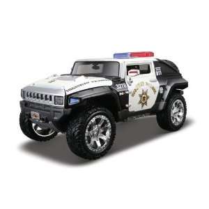  24 Scale Black and White CSAL Hummer HX Concept   Police Toys & Games