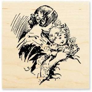   Mother and Child)   Wood Mounted Rubber Stamp Arts, Crafts & Sewing