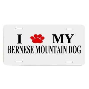  Bernese Mountain Paw Love Dog Vanity Auto License Plate 