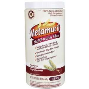 Metamucil Smooth Texture Fiber Powder, Unflavored, 114 Doses (Quantity 