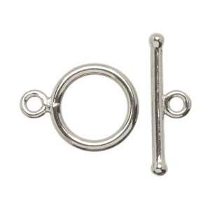 Cousin Beads Silver Plated Metal Findings Small Round Toggle 2/Pkg; 3 