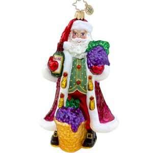  Radko Merlot Merriment Santa Ornament