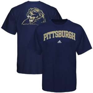  adidas Pittsburgh Panthers Navy Blue Relentless T shirt 