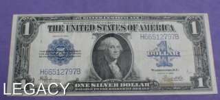 1923 $1.00 BLUE SEAL SILVER CERTIFICATE LG. NOTE (YS+  